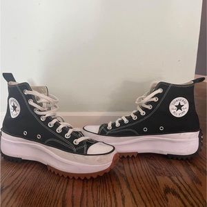 Women’s sized 10.5 used platform high top converse